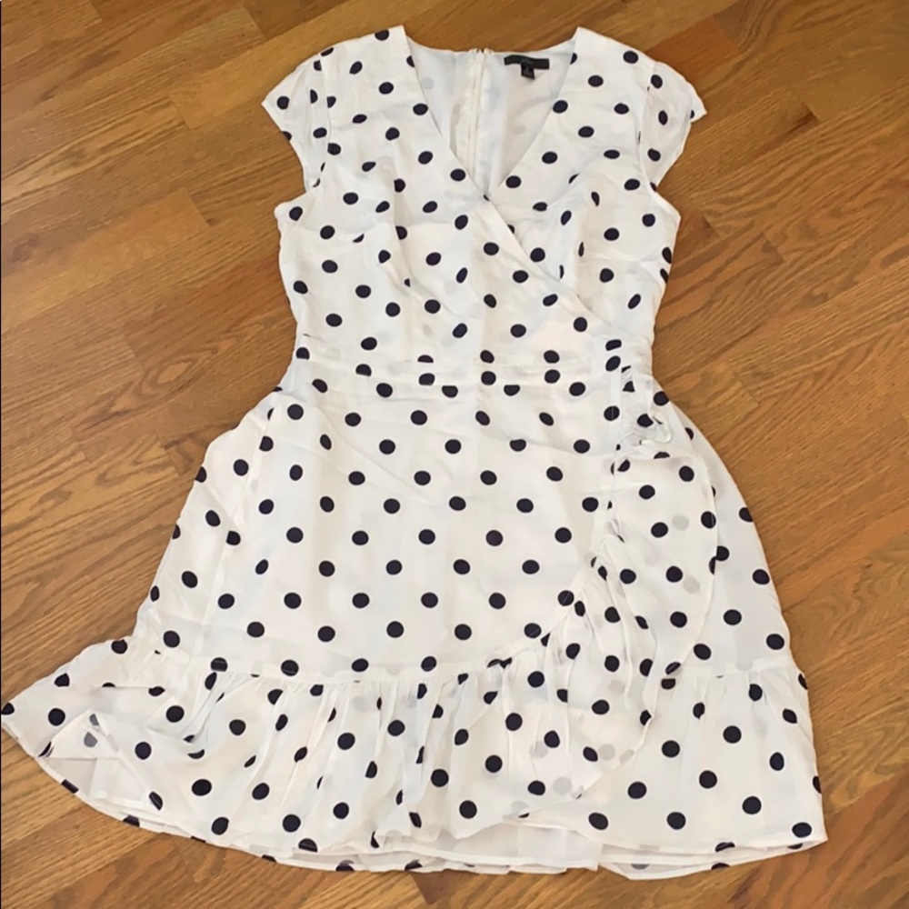 JCrew Ruffle-Front Mini Dress in soft rayon size 4